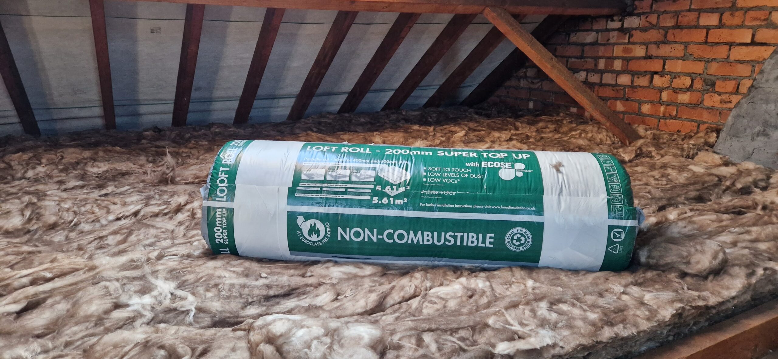 Roll of loft insulation